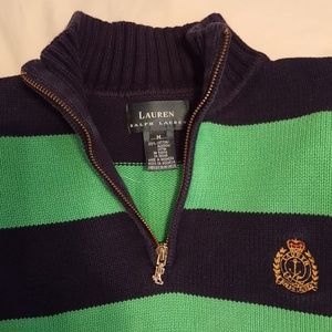 Half zip cotton sweater